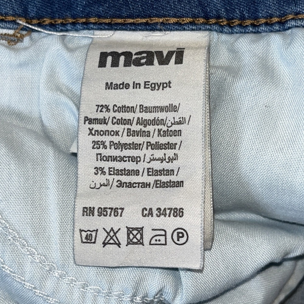 Mavi Jeans Emma Slim Boyfriend Jeans Womens 28x32 Blue Denim Low Rise - Picture 6 of 8